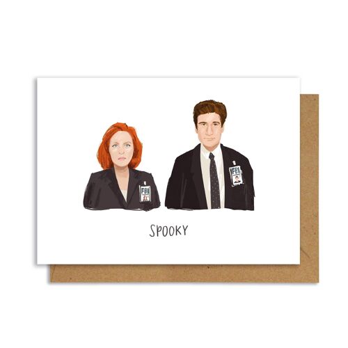 Mulder and Scully A6 Greetings Card