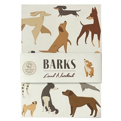 Barks Dog Recycled Paper A5 Notebook