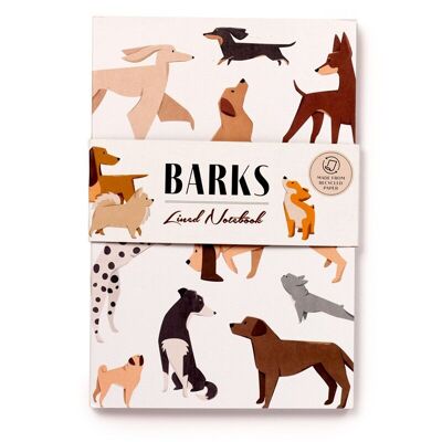 Quaderno A5 in carta riciclata Barks Dog