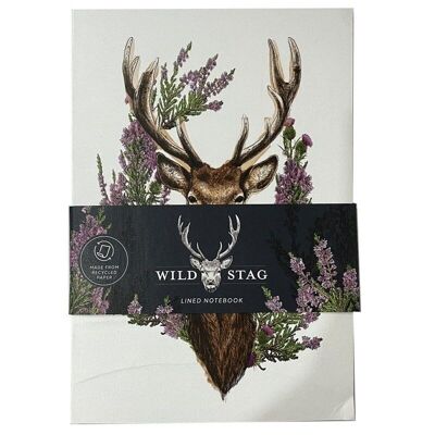 Wild Stag Recycled Paper A5 Notebook