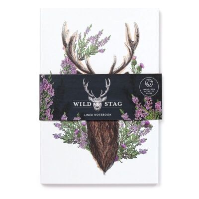Wild Stag Recycled Paper A5 Notebook