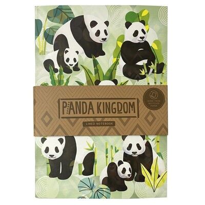 Quaderno A5 in carta riciclata Panda Kingdom