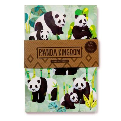 Quaderno A5 in carta riciclata Panda Kingdom