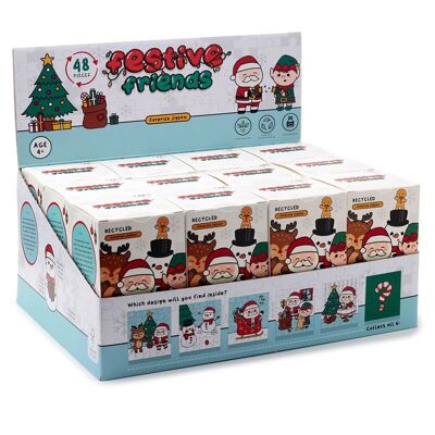 Christmas Festive Friends - Rompecabezas infantil reciclado de 48 piezas