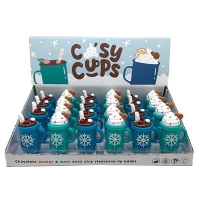 Cosy Hot Chocolate Lip Balm in Cup Shaped Holder