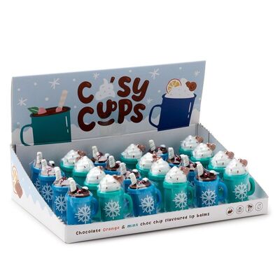 Cosy Hot Chocolate Lip Balm in Cup Shaped Holder