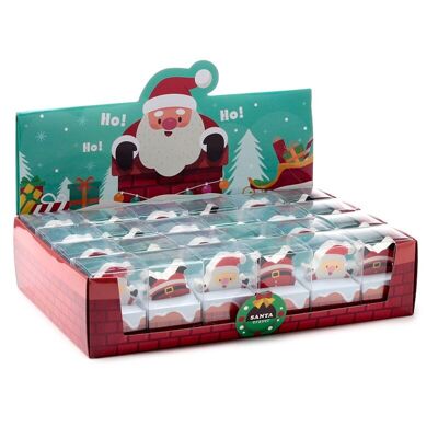 Radiergummi mit Weihnachtsfiguren in einer Mini-Box