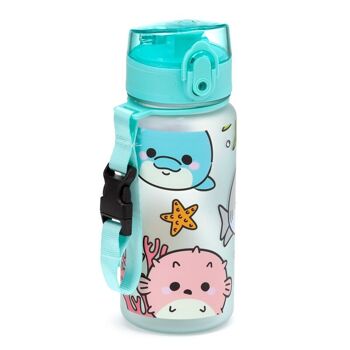 Adoramals Sealife Pop Top 350 ml Bouteille pour enfants incassable