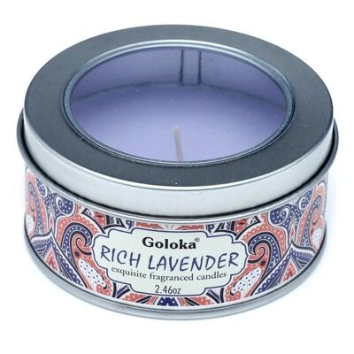 Goloka Lavender Wax Candle Tin