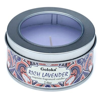 Goloka Lavender Wax Candle Tin
