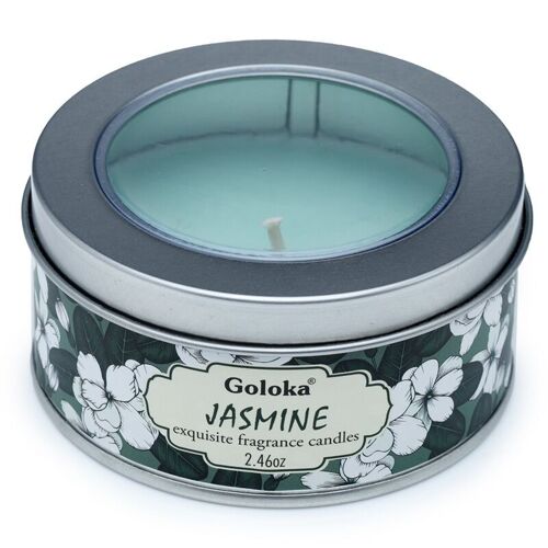 Goloka Jasmine Wax Candle Tin