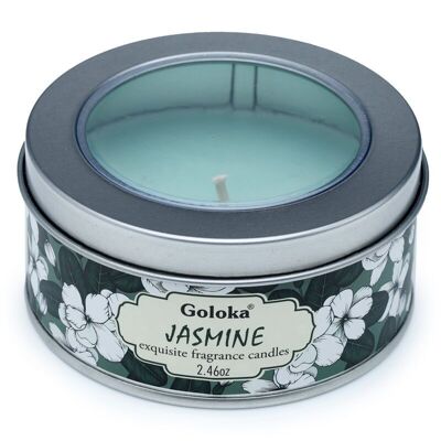 Goloka Boîte à bougies en cire de jasmin