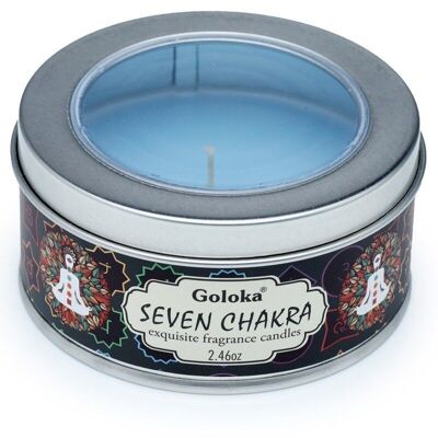 Goloka Seven Chakra Wax Candle Tin