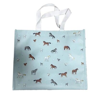 Bolsa de compras reutilizable Willow Farm Horses