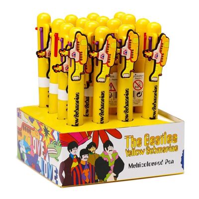 Penna multicolore The Beatles Yellow Submarine con ciondolo (6 colori)