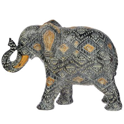 Figura elefante tailandés mediano geométrico