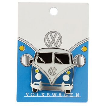 Insigne de collection Volkswagen VW T1 Camper Bus en émail bleu