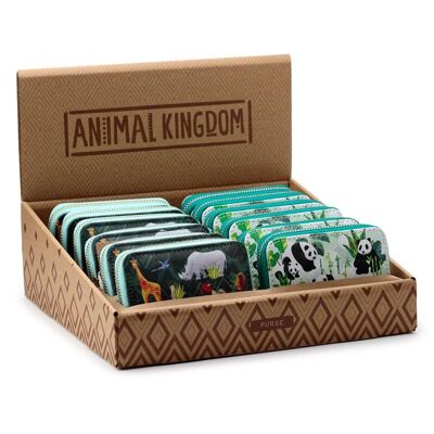 Animal Kingdom Kleine Geldbörse mit umlaufendem Reißverschluss