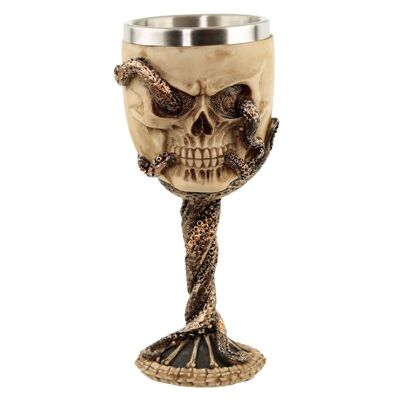 Decorative Bronze Octopus Skull Goblet (Bulk Packaging)