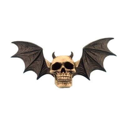 Devil Bat Skull Wall Plaque
