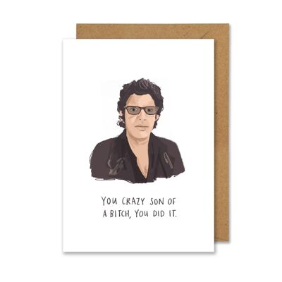 Tarjeta A6 de Ian Malcolm (Jurassic Park)