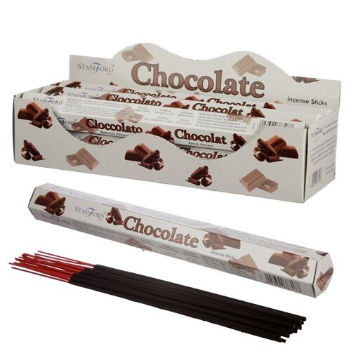 37317 Stamford Premium Hex Incense Sticks Chocolate