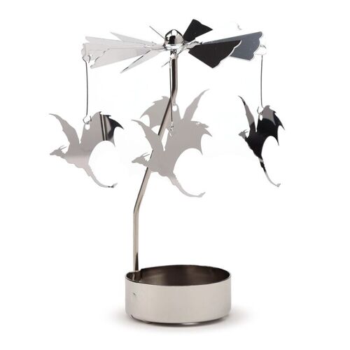 Flying Dragons Rotating Carousel Spinning Tea Light Candle Holder