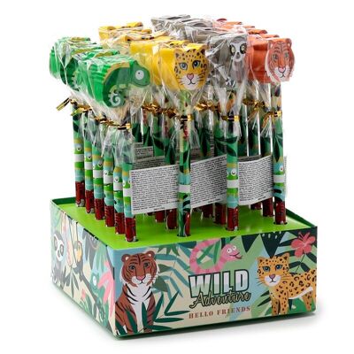 Wild Animal Pencil with Eraser Topper