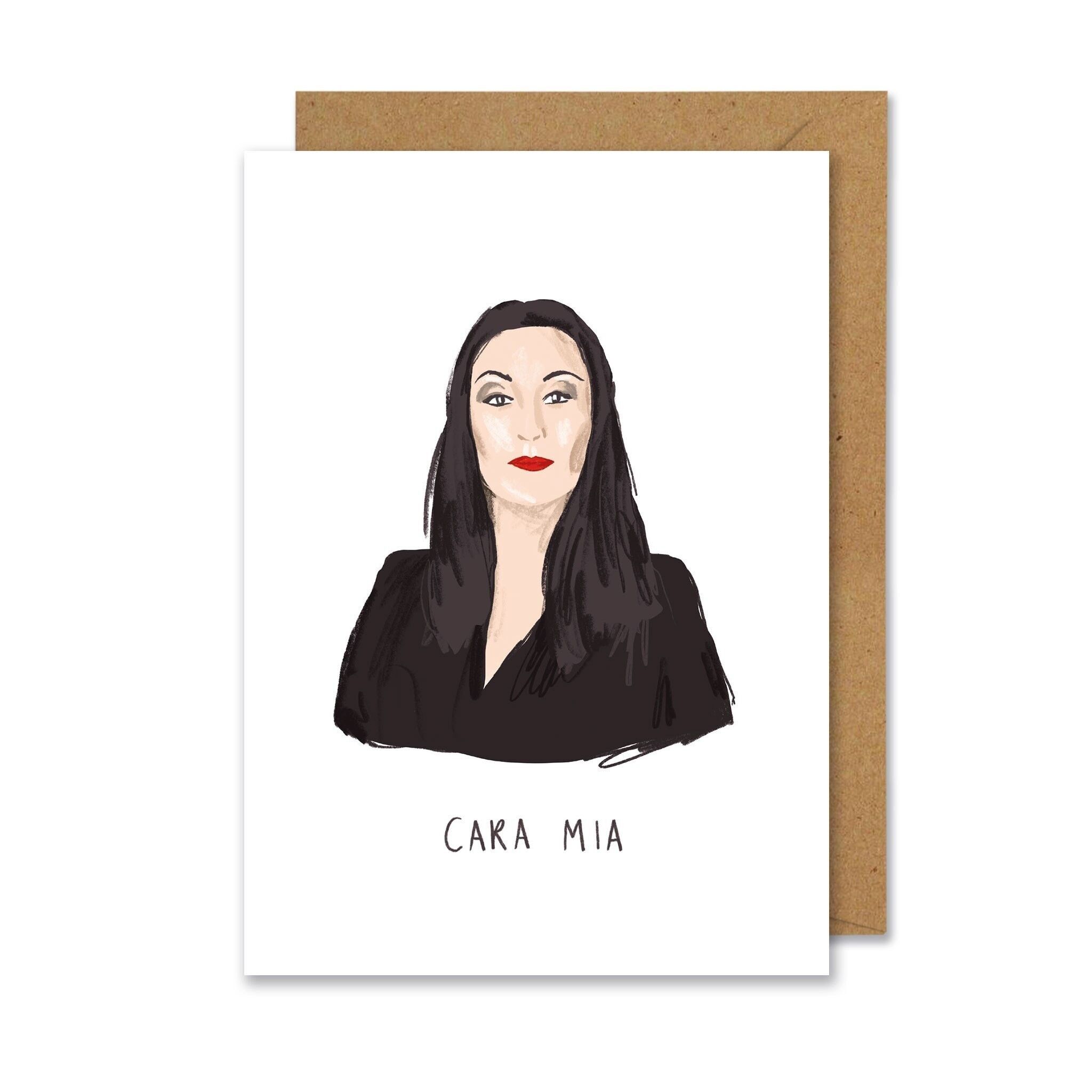 Morticia Addams (La famiglia Addams) Biglietto A6