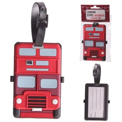 London Icons Red Routemaster Bus PVC Luggage Tag
