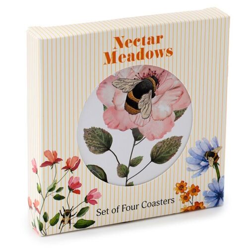 Nectar Meadows Set of 4 Cork Coasters