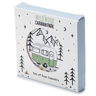 Wildwood Caravan Set of 4 Cork Coasters