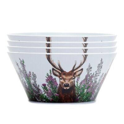 Wild Stag Set of 4 RPET Picnic Bowls