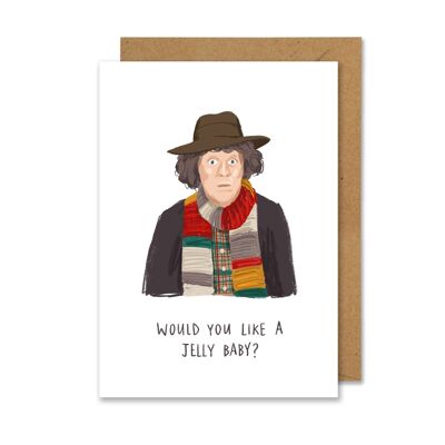Tom Baker (4th Dr Who) A6 Card