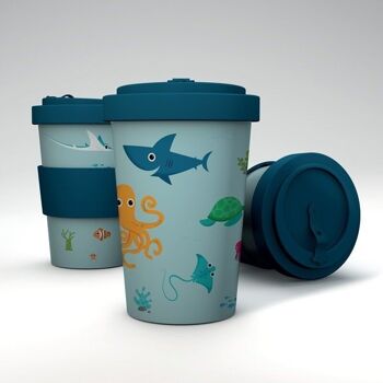 Splosh Sealife RPET Gobelet/Mug de voyage 400 ml