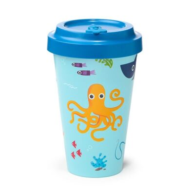 Splosh Sealife RPET tazza da viaggio/tazza da 400 ml