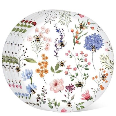 Nectar Meadows Set of 4 RPET Picnic Plates