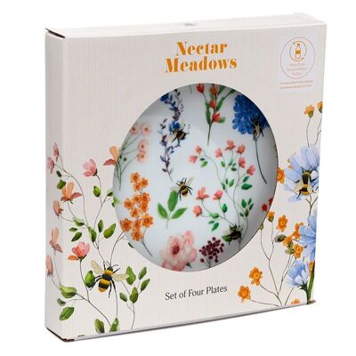 Nectar Meadows Set of 4 RPET Picnic Plates
