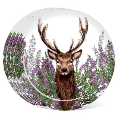 Wild Stag Set of 4 RPET Picnic Plates