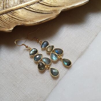 Boucles d'oreilles labradorite Mayra 1