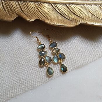 Boucles d'oreilles labradorite Mayra 3