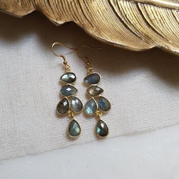 Boucles d'oreilles labradorite Mayra 5