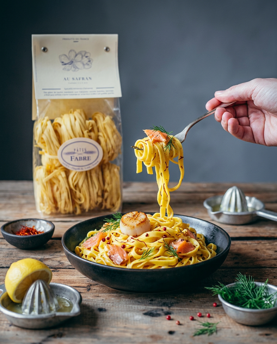 Pasta -Tagliatelle Nidos De Azafrán