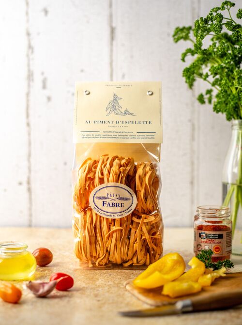Pâtes - Tagliatelles Nids Piment d'Espelette