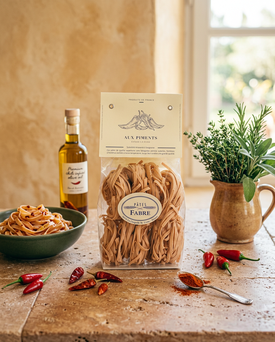 Pasta - Nidos de Tagliatelle con Chiles