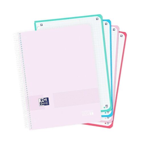 Squared notebook Touch Pastel - Oxford - coral, A4, 90g, 60 sheets