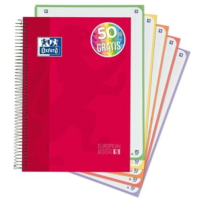 Oxford Micro A4 Multi-subject Pads lined cover 120 sheets grid