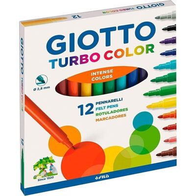 Estuche 12 Rotuladores Giotto Turbo Color