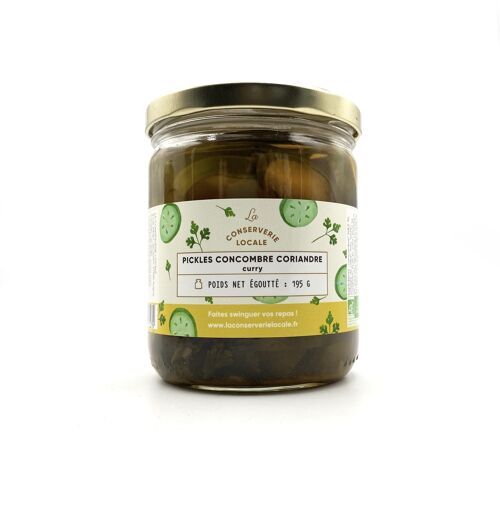 Pickles Concombre Coriandre Curry Bio 195g