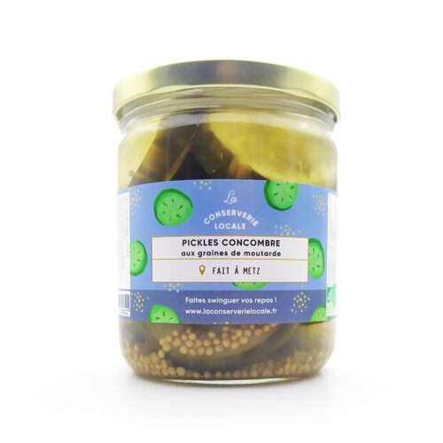 Pickles Concombre aux Graines de Moutarde Bio 210g